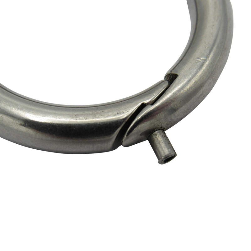 Stainless Steel Split Ring with Clip & Pin 6MM x