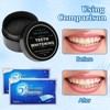 SPERMUOY Zahnweiß Set,Zahnweiss Pulver Aktivkohle Zahnaufhellung Set,Bambus Zahnbürste und 2