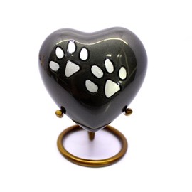 Esplanade Heart Shaped Pet Cremation Urn Keepsake Container Jar Pot | Metal Cremation Urn | Burial Urn | | Pet Cremation Urn | Brass Cremation Urn.