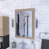 TREATLIFE HOME Bathroom Mirror with Stylish Wood Frame, Light Pine