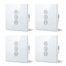 LoraTap 4 x Roller Shutter Switches Connected Switches Blinds WiFi Compatible with Alexa Google Home for Voice Control Smart Timer for Wall Motor
