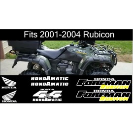Unbranded Honda Foreman 500 Trx500 Rubicon Stickers Decal Emblem Kit Of 7pcs 2001-2004