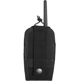 FRTKK Tactical Radio Holder Radio Holster Molle Radio Pouch Universal Radio Case Military Heavy Duty Radio Bag for Police Firefighter Two Ways Walkie Talkies Vest (Black-Small)