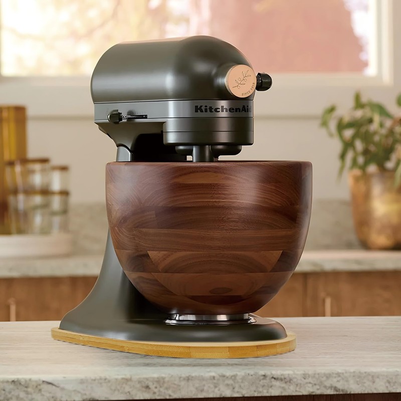 Upgrade Thicken Bamboo Mixer Slider Mat for Kitchenaid Stand Mixer,