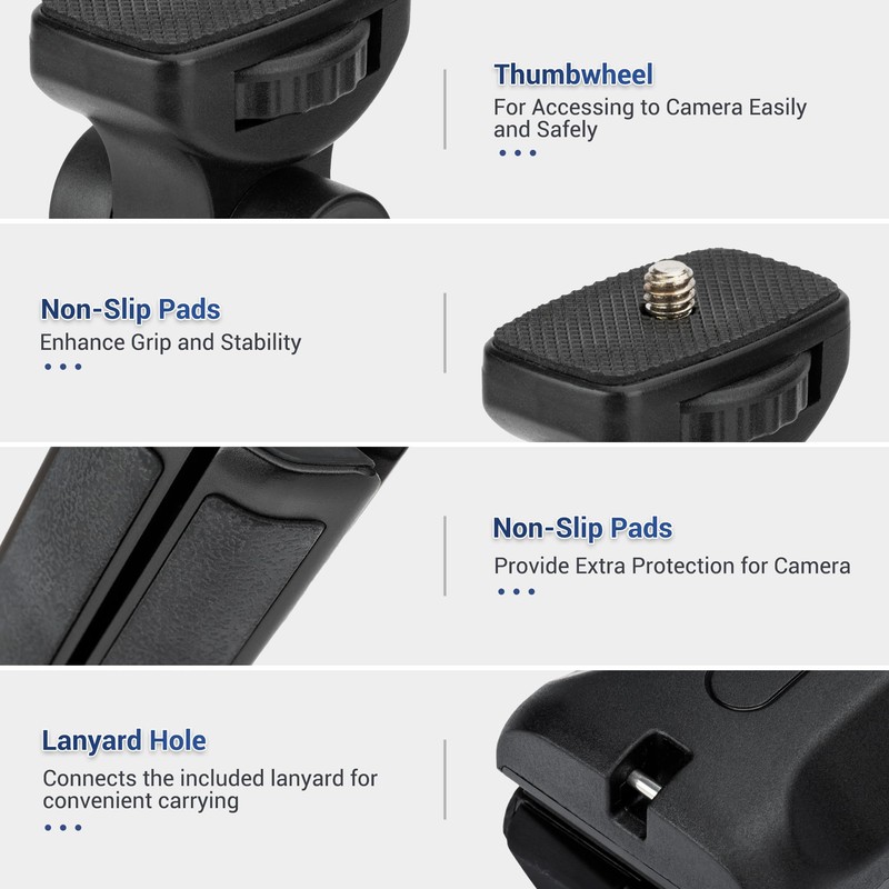 JJC Remote Shooting Grip & Travel Desk Tripod for Panasonic