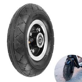 200x50 Electric Scooter Tire 8"x2" Pneumatic Wheel 8in Inflation Tyre Air Tire & 10mm Bearing Alloy Hub for Trolley Caster Razor E100 E150 E200 Power Core E100 ePunk Crazy Cart PowerRider 360 eSpark