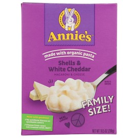 Annie's Homegrown Macaroni & Cheese - Family Size Shells & White Cheddar - 10.5 oz