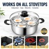 Egg Poacher Pan, Egg Poacher, Stainless Steel, 4 Cups Egg