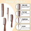 4Pcs Wooden Grain Hair Comb Sets, Professional Styling Gair Combs