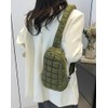 Puffy Crossbody Bag For Women Nylon Handbag Puffer Tote Bags