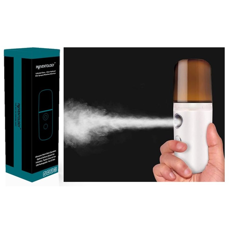 PREVENTOLOGY X Preventology Colloidal Silver Mist Sprayer - Rechargeable Ultrasonic
