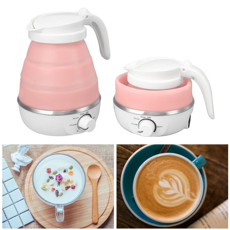 0.6L Foldable Electric Kettle 600W Heat Resistant Rust Proof Portable