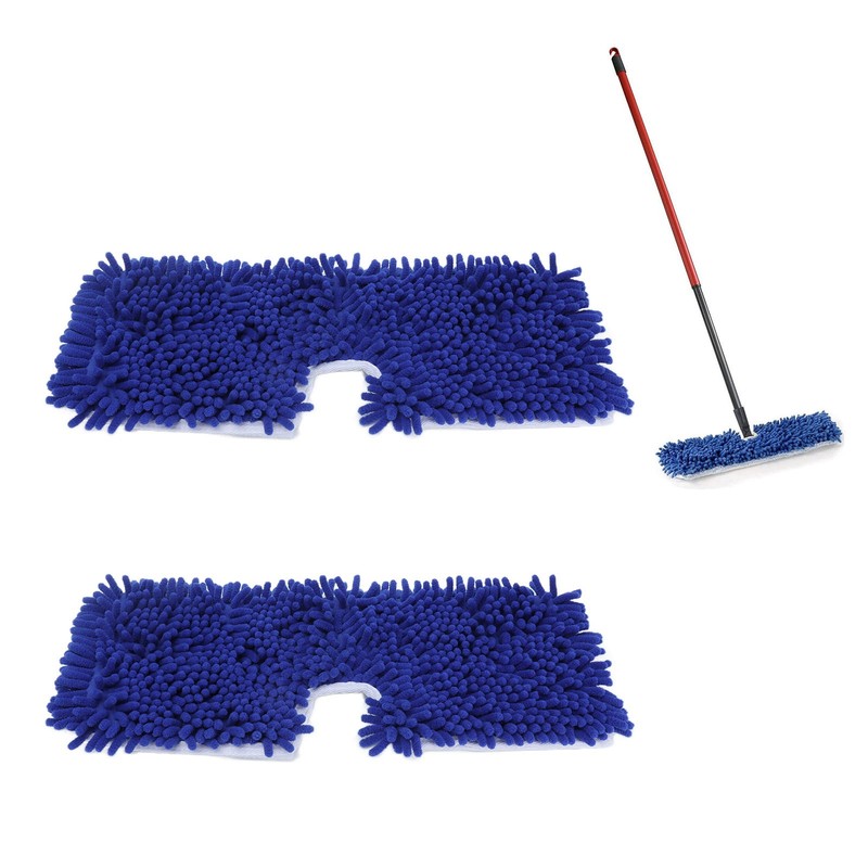 2PCS Mop Head Pad Microfiber Mop Replacement Pad Washable Reusable