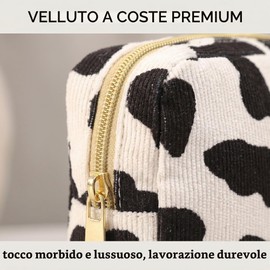 FUHAMJ 2 Pezzi Borsa Per Cosmetici Per Donna, Pochette Trucchi Donna, Trousse Trucchi Organizer,Makeup Bag, Pochette Da Viaggio Mare Elegante, Ideale Come Regalo Da Viaggio
