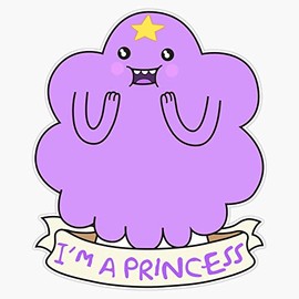 Lumpy Space Princess Sticker Vinyl Bumper Sticker 6 Mil Thick - Size 5"