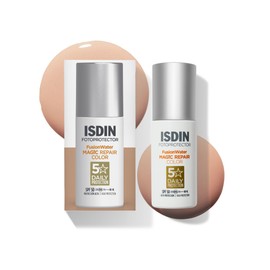 ISDIN - FotoUltra Age Repair Fusion Color Water SPF 50 - Protector solar facial de fase acuosa, triple accin anti-fotoenvejecimiento, con color, 50 ml