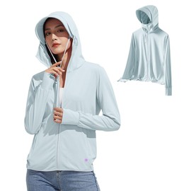 [DMFU] ラッシュガード レディース 【UVカット＆UPF50+】薄手 長袖 パーカー 軽量 涼しい 冷感 トップス 日焼け止め 水着 紫外線対策 速乾通気性 海 アウター 無地 おしゃれ 春夏秋用