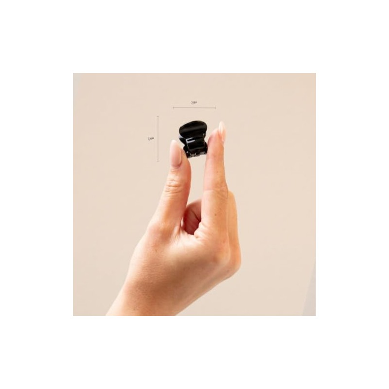 France Luxe Mini Oval Jaw - Black