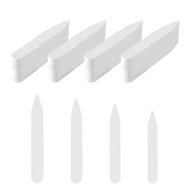 Shirt Collar Sticks, Pack of 200 Plastic Collar Stretchers, Set Collar Stays for Men's Shirts, Shirt Collar Stays, Plastic Collar Stays Rigid, in 4 Different Sizes, White