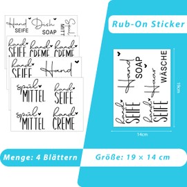 FloraVigo Rub On Sticker Approx. A5 19 x 14 cm Saying Decoration for Birthday, Keraflott, Wedding, Home, Wiping Film for Furniture, Glass, Wood, Photo Album, DIY Decoration, Sticker Aesthetics (4