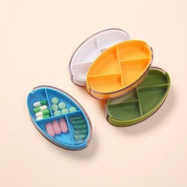 Portable Mini A6 Travel Pill and Vitamin Organizer Case 9*6.5*2cm/Yellow 40ea
