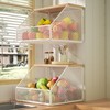 Stackable Fruit Basket for Kitchen Countertop Space Saving, Wall Mounted