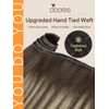 DOORES Genius Weft Hair Extensions Natural Human Hair, 18 Inch