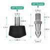 Rigych 6 PCS Rubber Tripod Foot Spike, 3/8”-16 Thread Anti-Slip