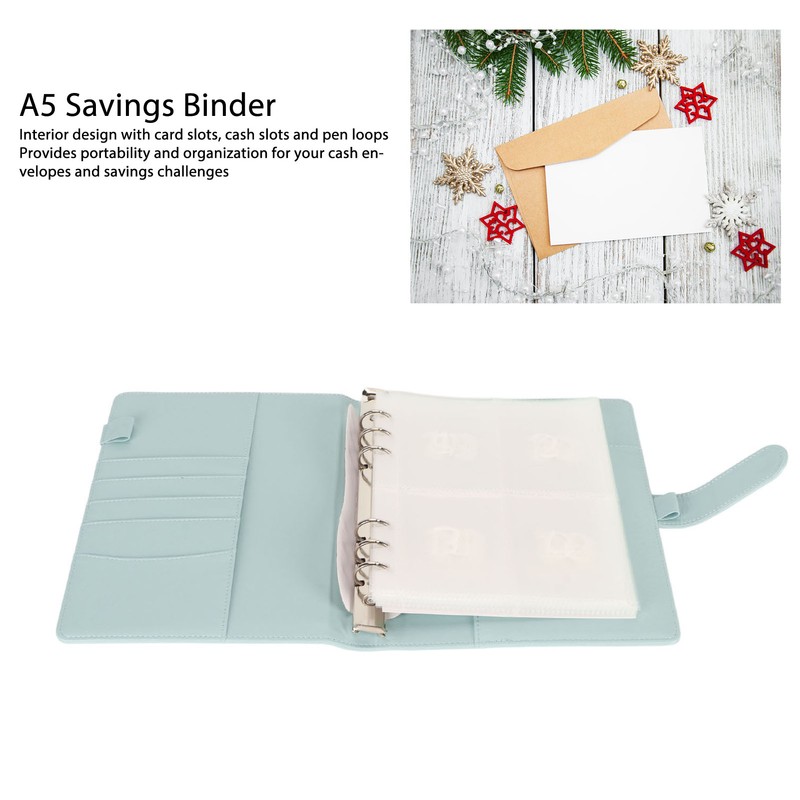 100 Envelopes Challenge Binder Waterproof A5 Money Saving Budget Binder