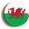 WALES WELSH DRAGON FLAG BUTTON BADGE (1inch / 25mm diameter)