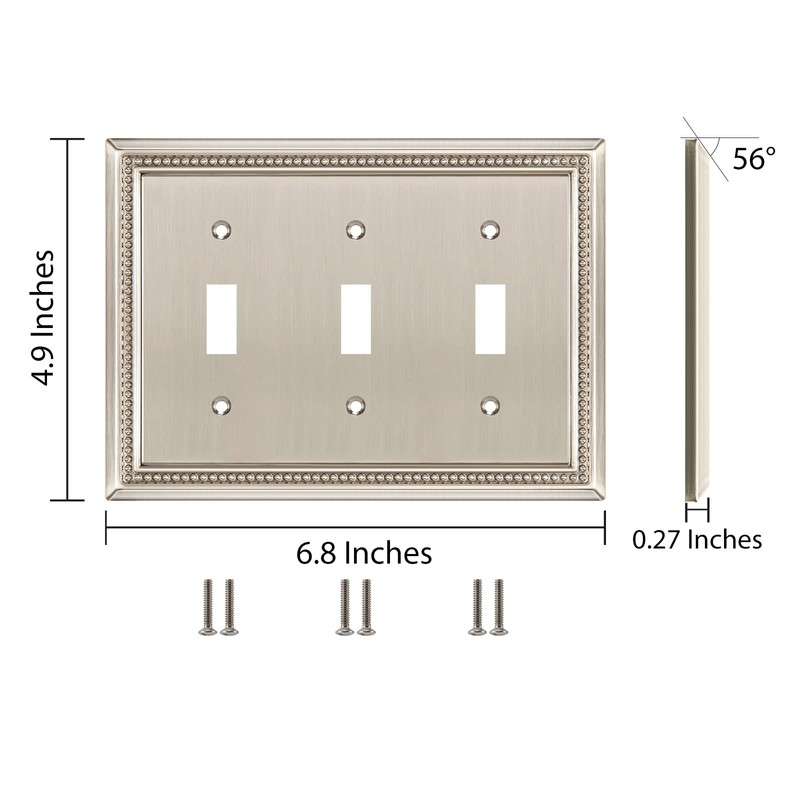 Henne Bery Sunken Pearls Heavy Duty Decorative Wall Plate Switch