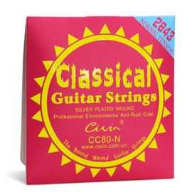 2843 Nylon Classical Guitar Strings Set - Silver-Plated Bass & Clear Trebles | High Tension for Warm Tone | Flamenco/Spanish Guitar (3 Packs) (CLASSICAL 2843 NORMAL TENSION)