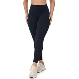 UNISSU Hugcurve No Front Seam High Waisted Workout Leggings for Women Buttery Soft Yoga Pants Gym Athletic Tights - 25'' Black XX-Large
