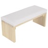 Nail Art Hand Pillow Mat Soft PU Leather Wooden Stand