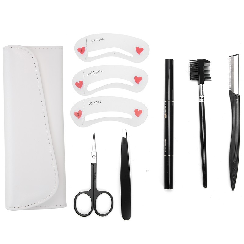 8pcs / set Eyebrow Razor Eyebrow Trimmer Shaver Comb Clip
