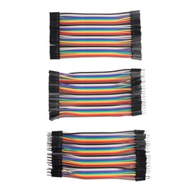 ZDE 120PCS 30cm 11.81inch Multicolored Dupont Wires Breadboard Jumper Ribbon Cables Kit 40pin Female to Female, Male to Female, Male to Male Compatible with Arduino Projects and Raspberry Pi