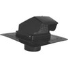 4" Plastic Roof Vent with Damper and Screen (with Stem) (RVS4 BLK)