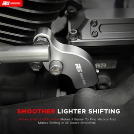 Rogierra Neutral Gear Shift Assist Kit - CNC M8 EZ Shift Lever Compatible with 2018-2025 Touring (Electra Glide/Road Glide/Tri Glide) & Softail (Fat Boy 114) Motorcycles - Easy Neutral Finder White