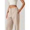 QISNEN Womens Cotton Cargo Pants High Elastic Waist Wide Leg