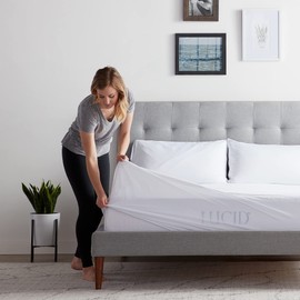 Protector de colchón LUCID, 100% impermeable e hipoalergénico, Cuna