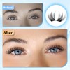 PHKERATA 12mm Wispy Lash Clusters Natural Cluster Eyelash Extensions DIY