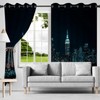 Kzzfqxb City Window Curtains Sleeping City Metropolitan Landscape Window Drapes