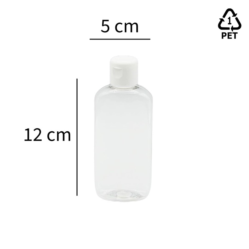 GEPACK Pack of 12 100ml Reusable Plastic Travel Bottles |