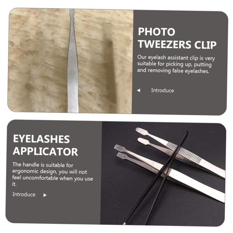 TEHAUX 3pcs Stainless Steel Stamp Tweezers Lightweight Precision Beak Clips