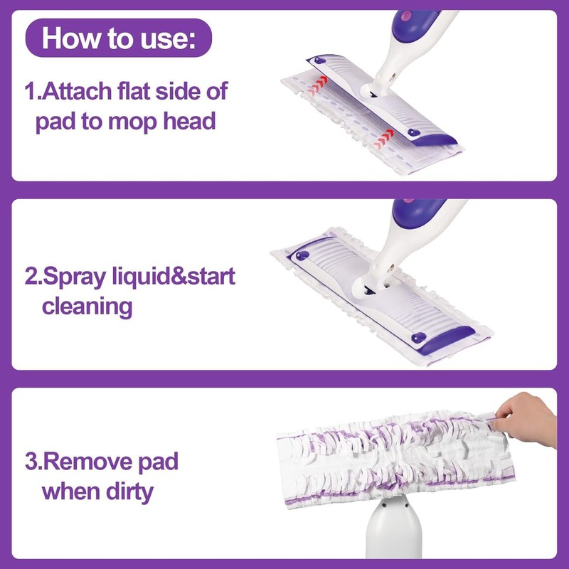 Replacement Pad Refills for Swiffer Power Mop-Heavy Duty Wet Mopping