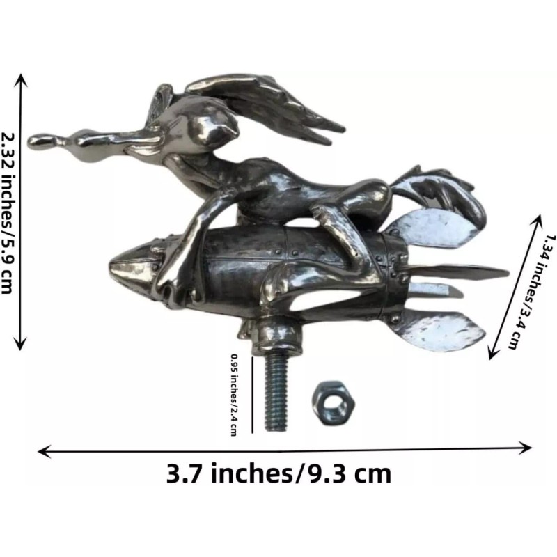 Coyote Trucks Hood Ornament Cartoon Vintage Car Ornaments Inspired by