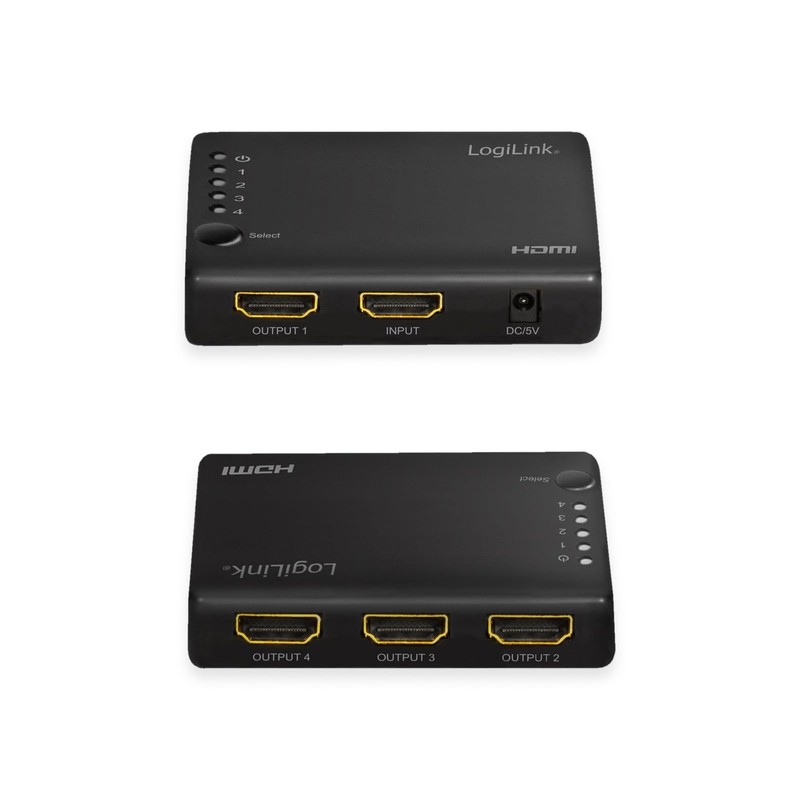 LogiLink HDMI Splitter 1x4 Port 4K/30Hz Slim