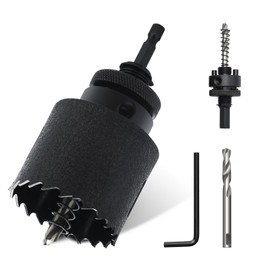 Hole Saw (Hexagonal Shank), Bimetal, Drilling and Shedding Prevention, Easy Assembly, 0.6 - 3.9 inches (16 - 100 mm), Electric Drill Tool, Cutting Tool, DIY, Thin Metal Plate, Plasterboard, Plastic,