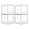 Vtopmart 4 Pack Stackable Storage Drawers, 6.6''Tall Acrylic Bathroom Makeup