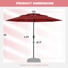 Tangkula 10ft Patio Umbrella, 3 Tier Vented Outdoor Market Table